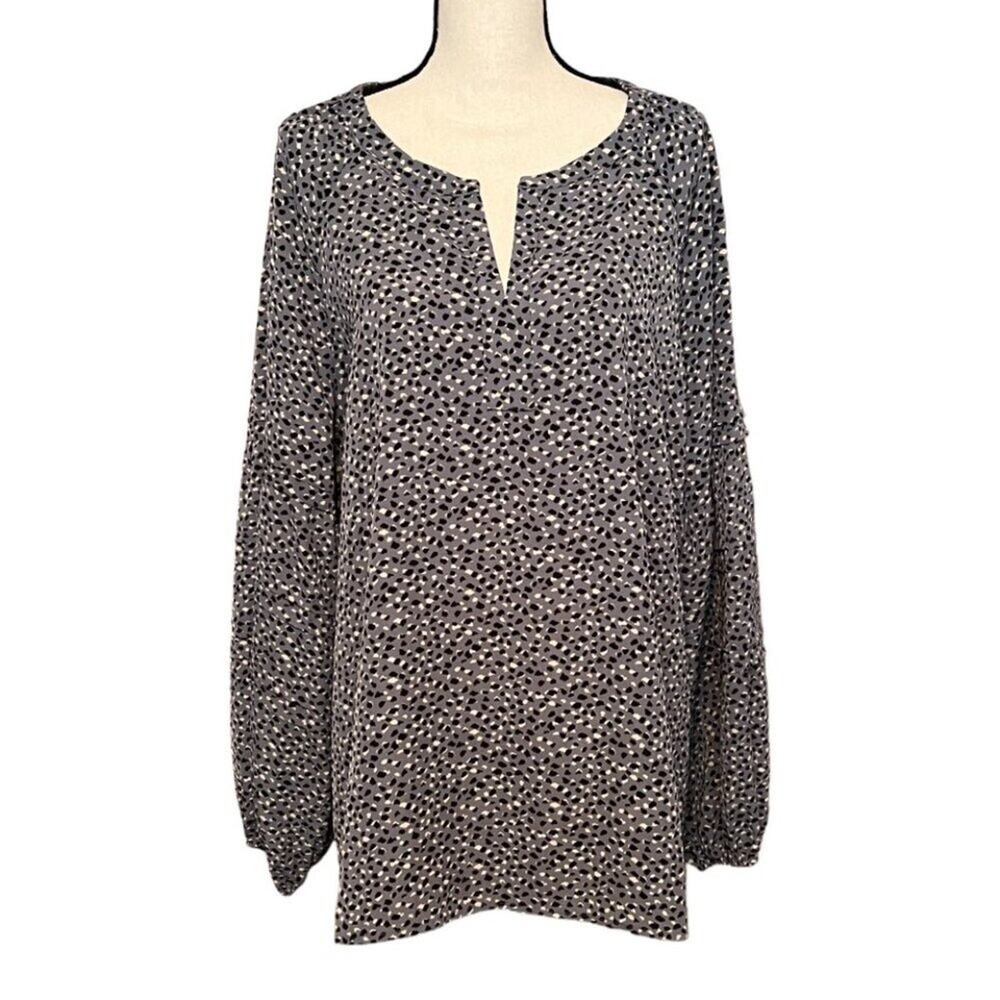 Cotton Bleu Long Sleeve Blouse Size 2X